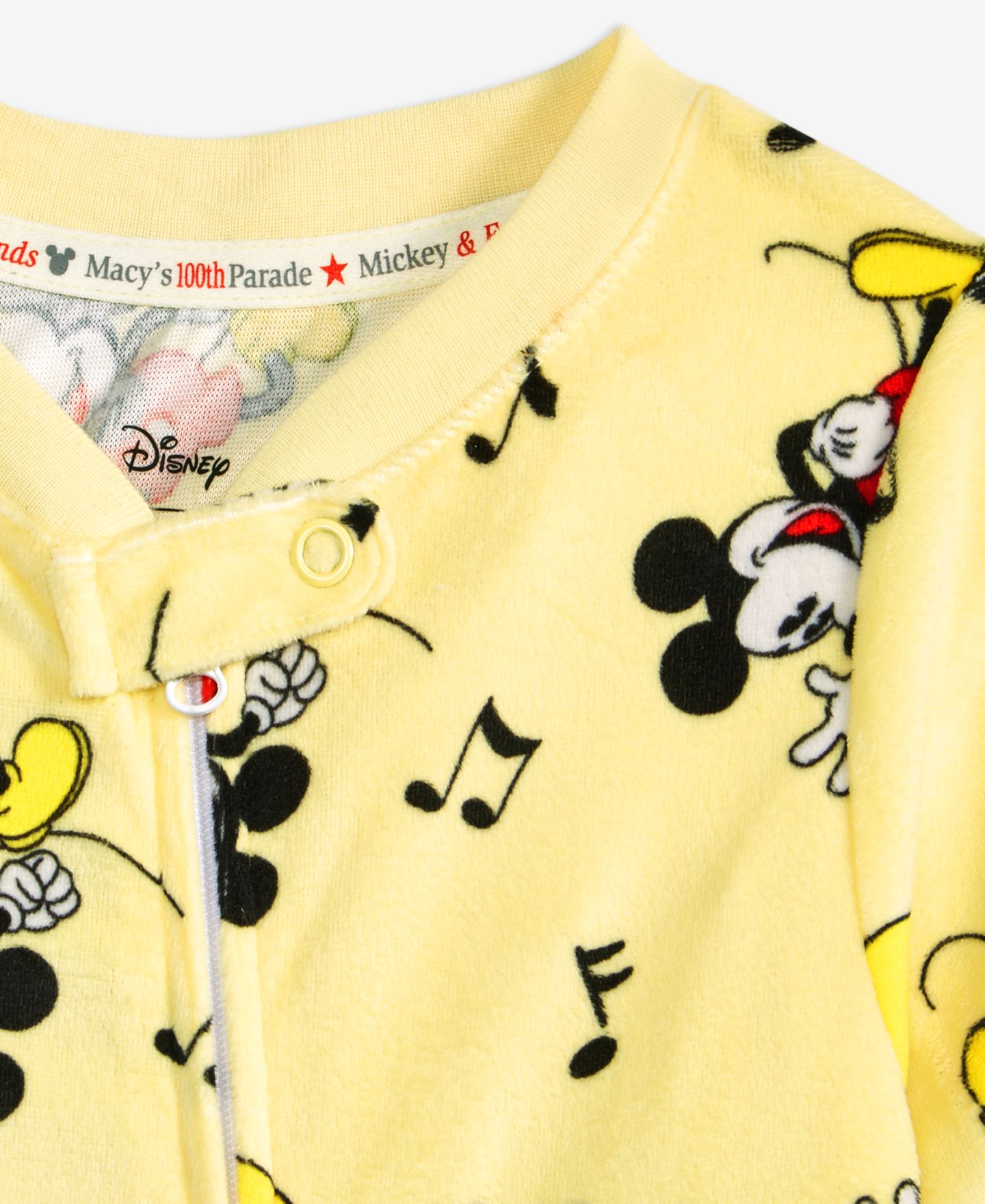 Комбинезоны Disney | Macy's Mickey Mouse Zippered Footed Onesie для малышей — фото 2