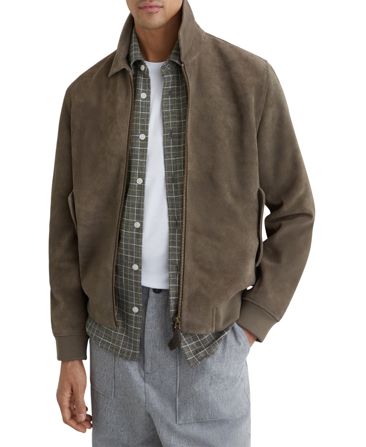 Reiss Men's Sainsie Suede Zip-Through Jacket