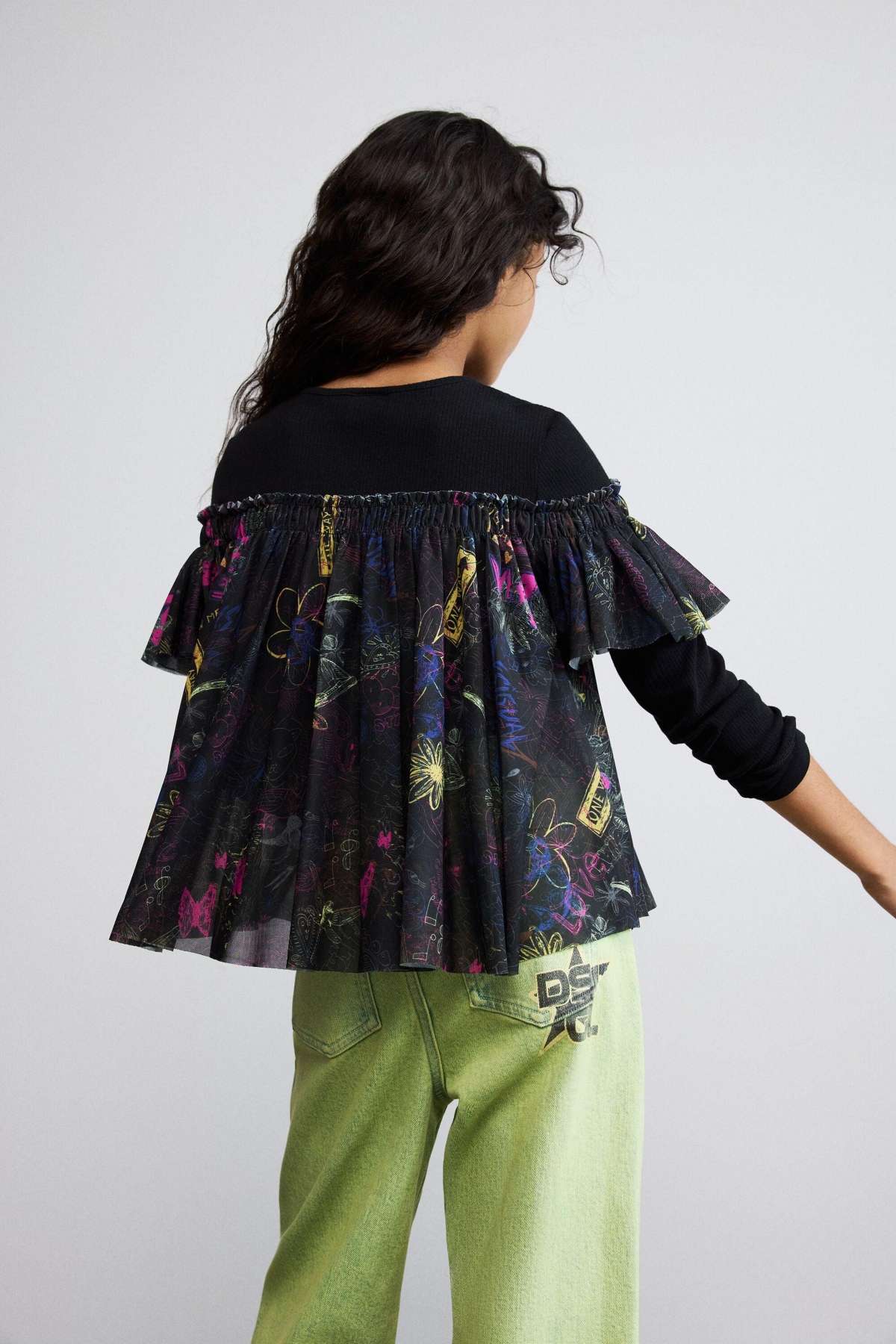 Desigual Girls's Floral Print T-Shirt