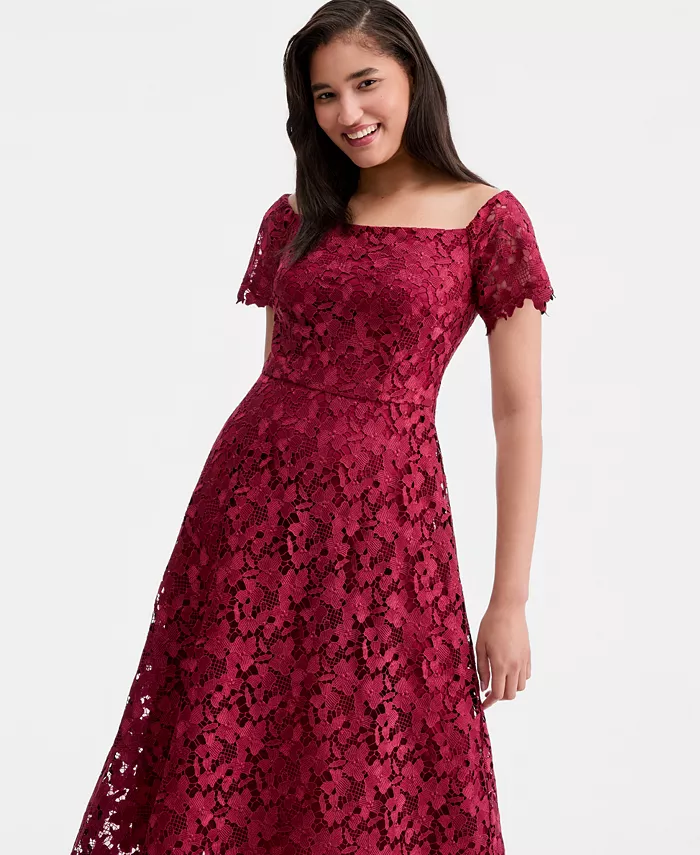 Women's Lace High-Low Ball Gown - thumbnail 4