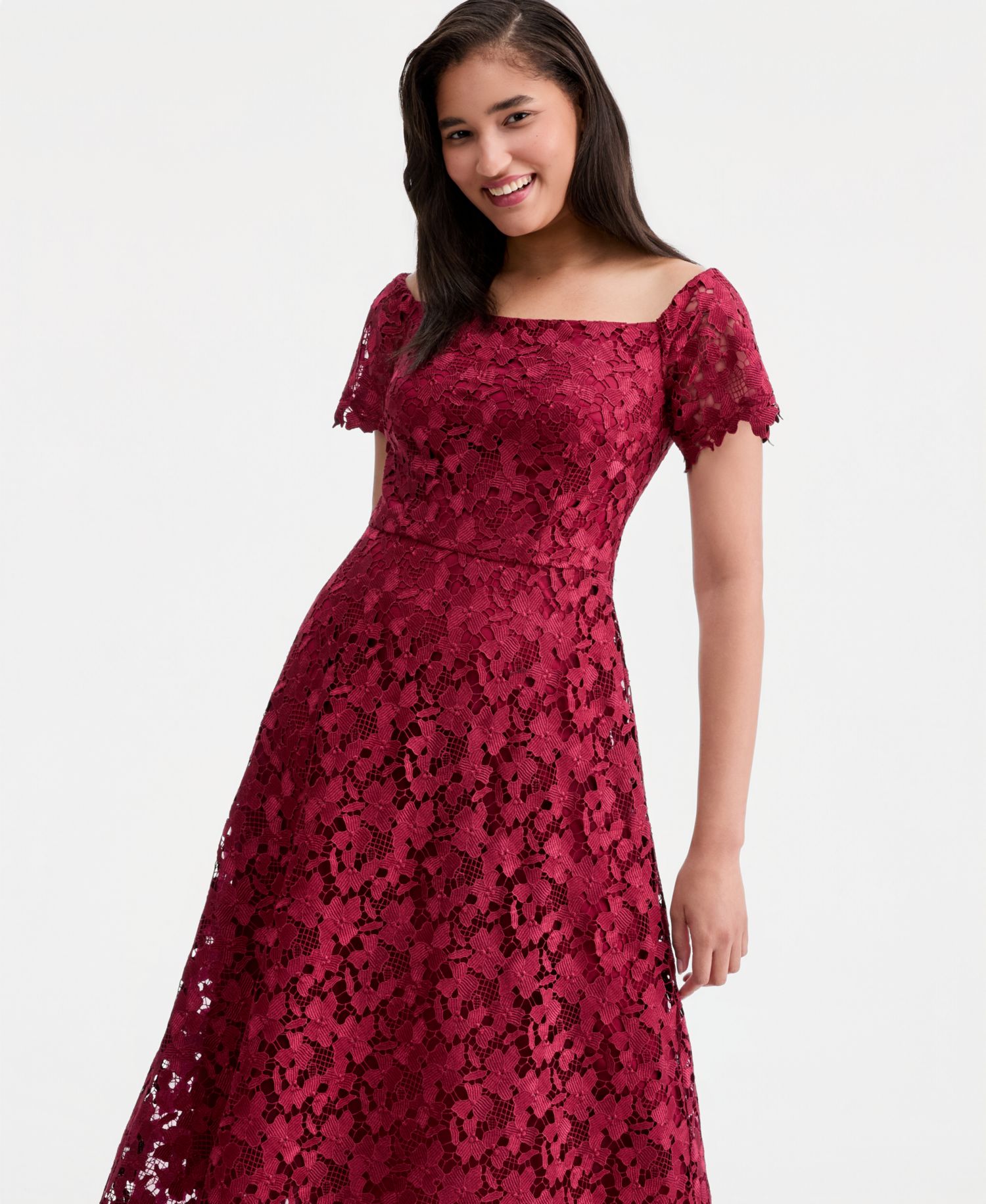 Women's Lace High-Low Ball Gown