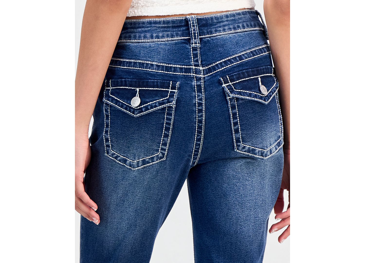 Juniors' High Rise Bootcut Jeans