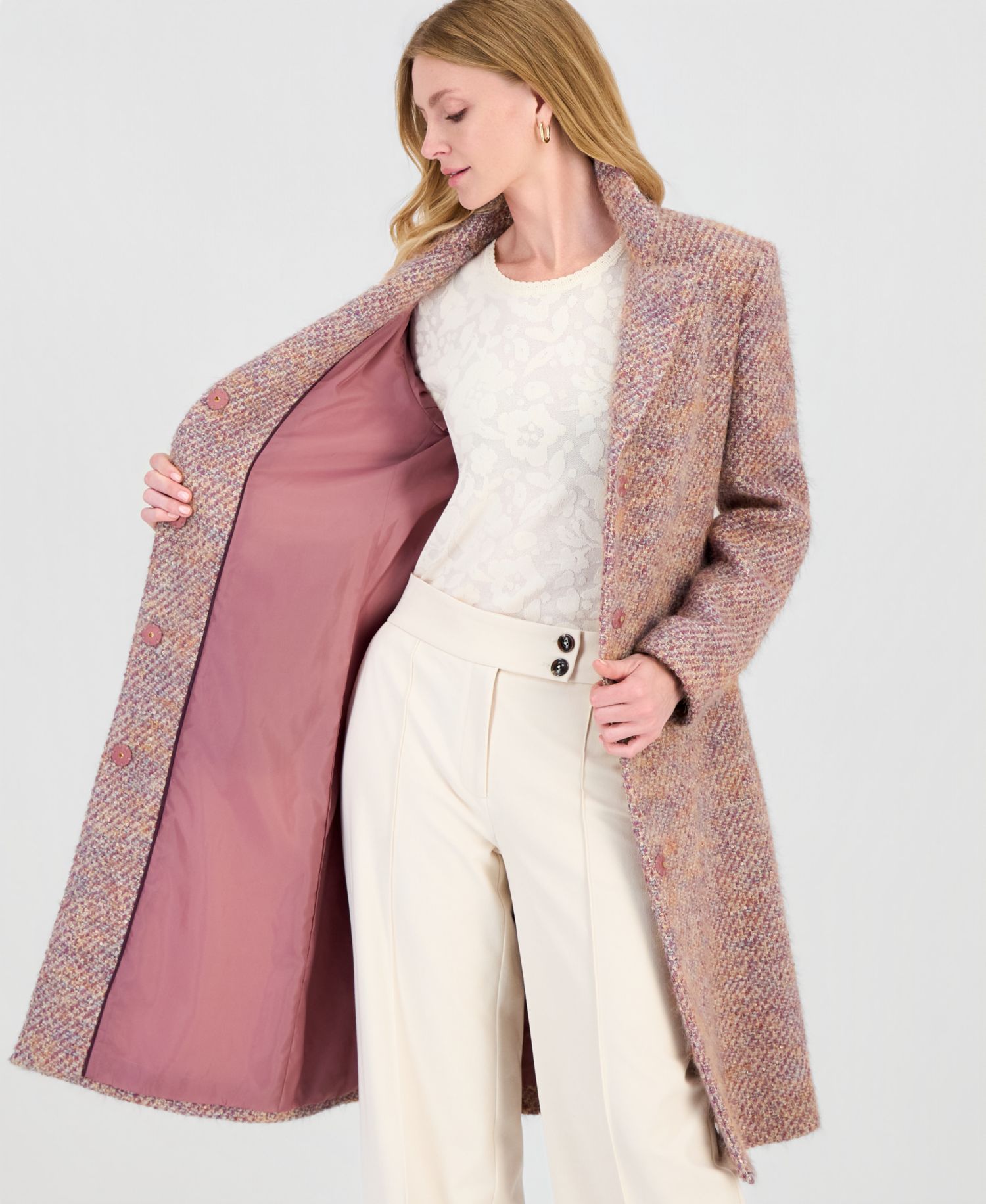 Women's Single-Breasted Multi-Sequin Wrap Coat