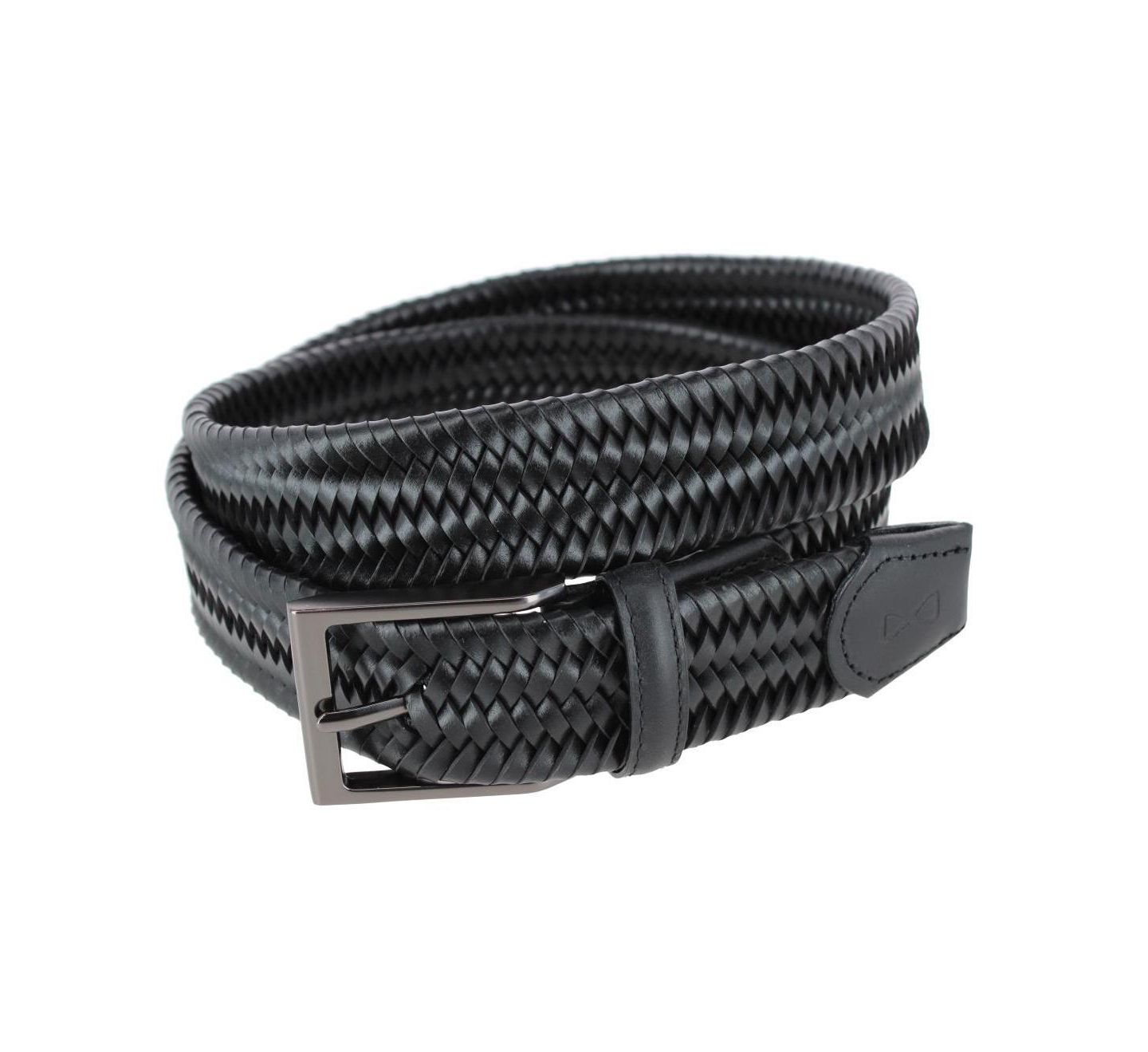 Мужской ремень TRAFALGAR Big & Tall Andres Classic Leather Stretch Dress Belt, цвет: Чёрный — фото 1