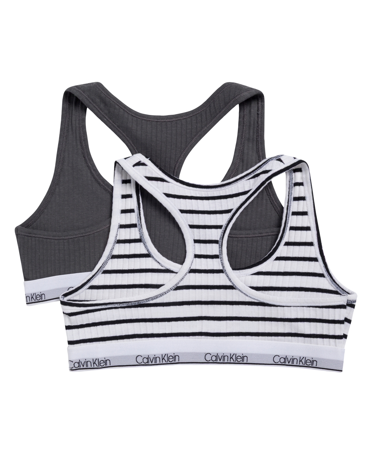Calvin Klein Girls' 6-16 Racerback Bralette, 2-Pack