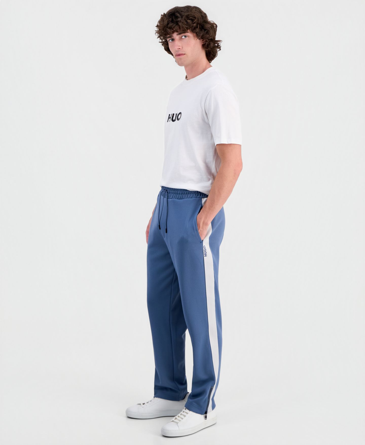 Мужские брюки Hugo Boss HUGO by Dolos Tracksuit, цвет: Синий — фото 2