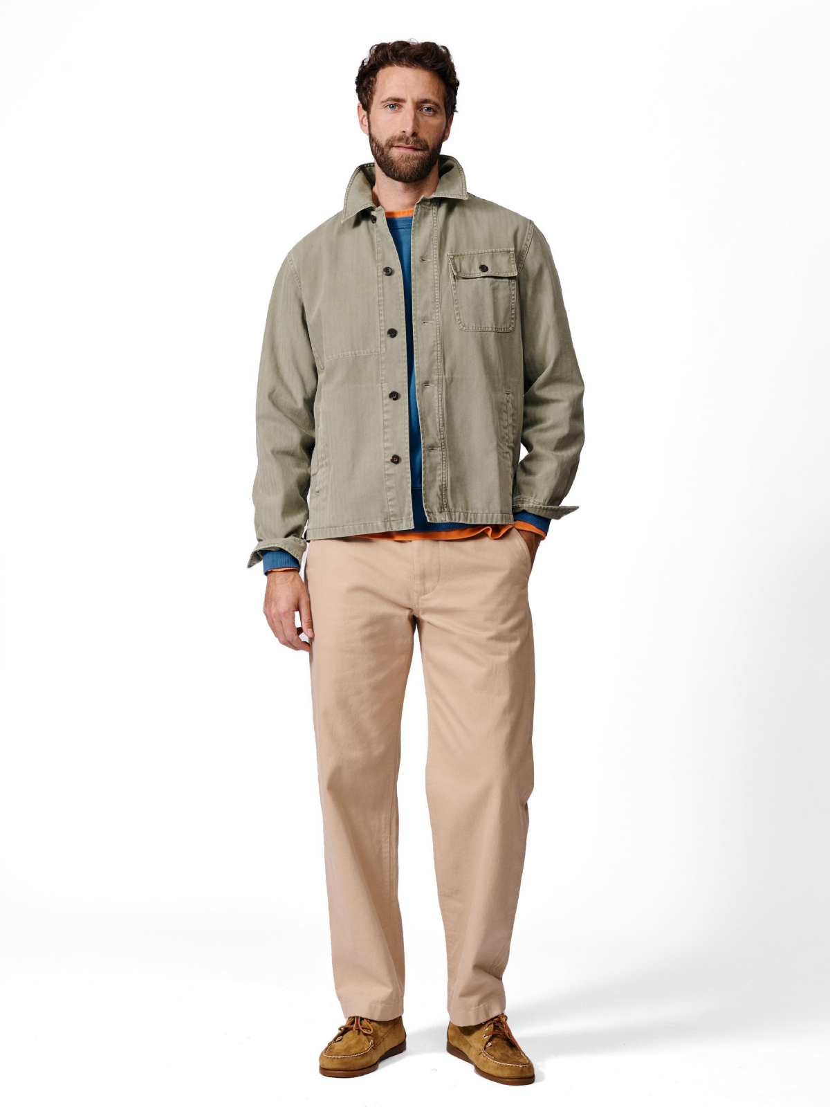 Aubin Men's Dowse Long Sleeve Relaxed Worker Jacket
