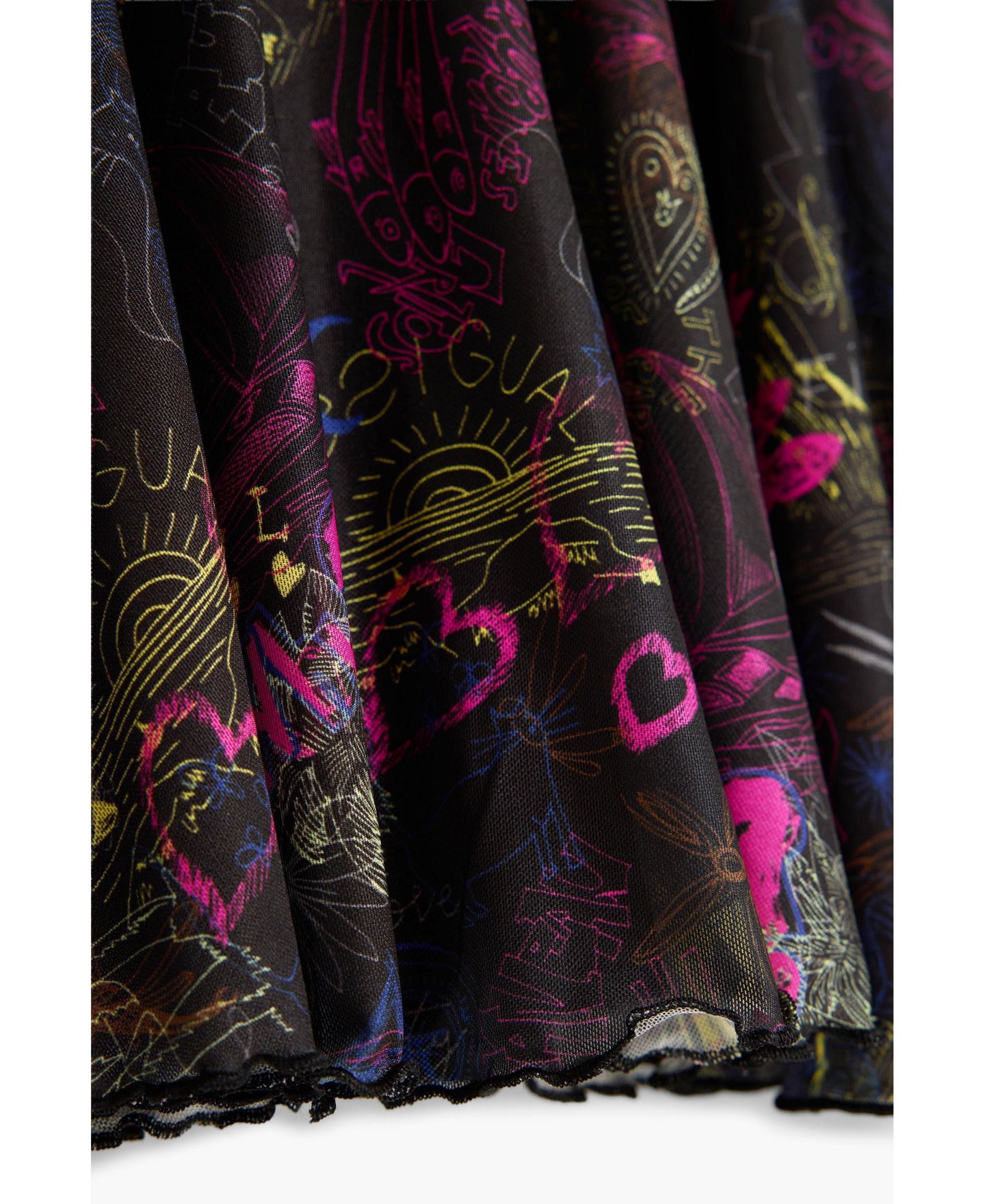 Платье Desigual 's Printed knit dress для девочек, цвет: Чёрный — фото 6