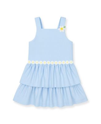 Big Girls Pique Dress with Daisies