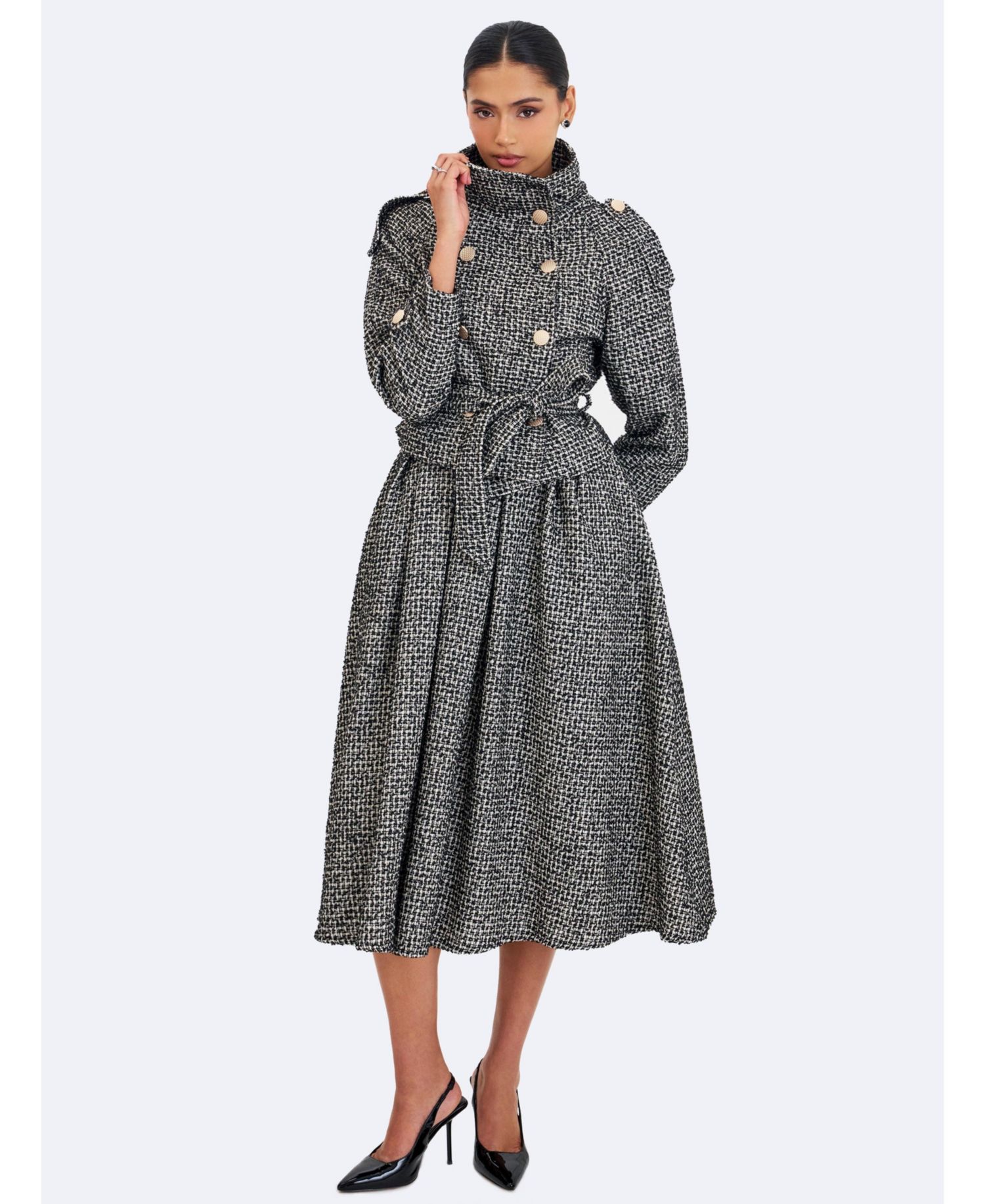 Women's Katalina Tweed Backless Midi Dress