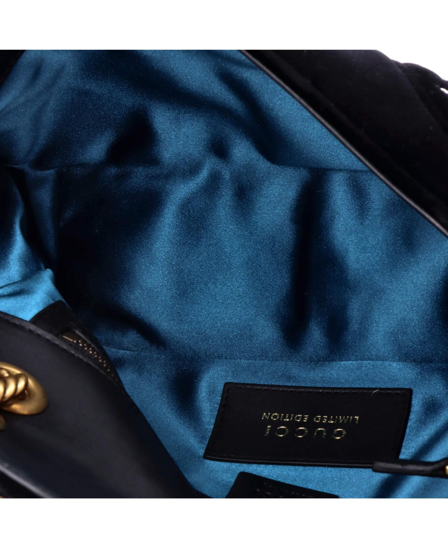 Small GG Marmont Flap Bag Embellished Matelasse Velvet
