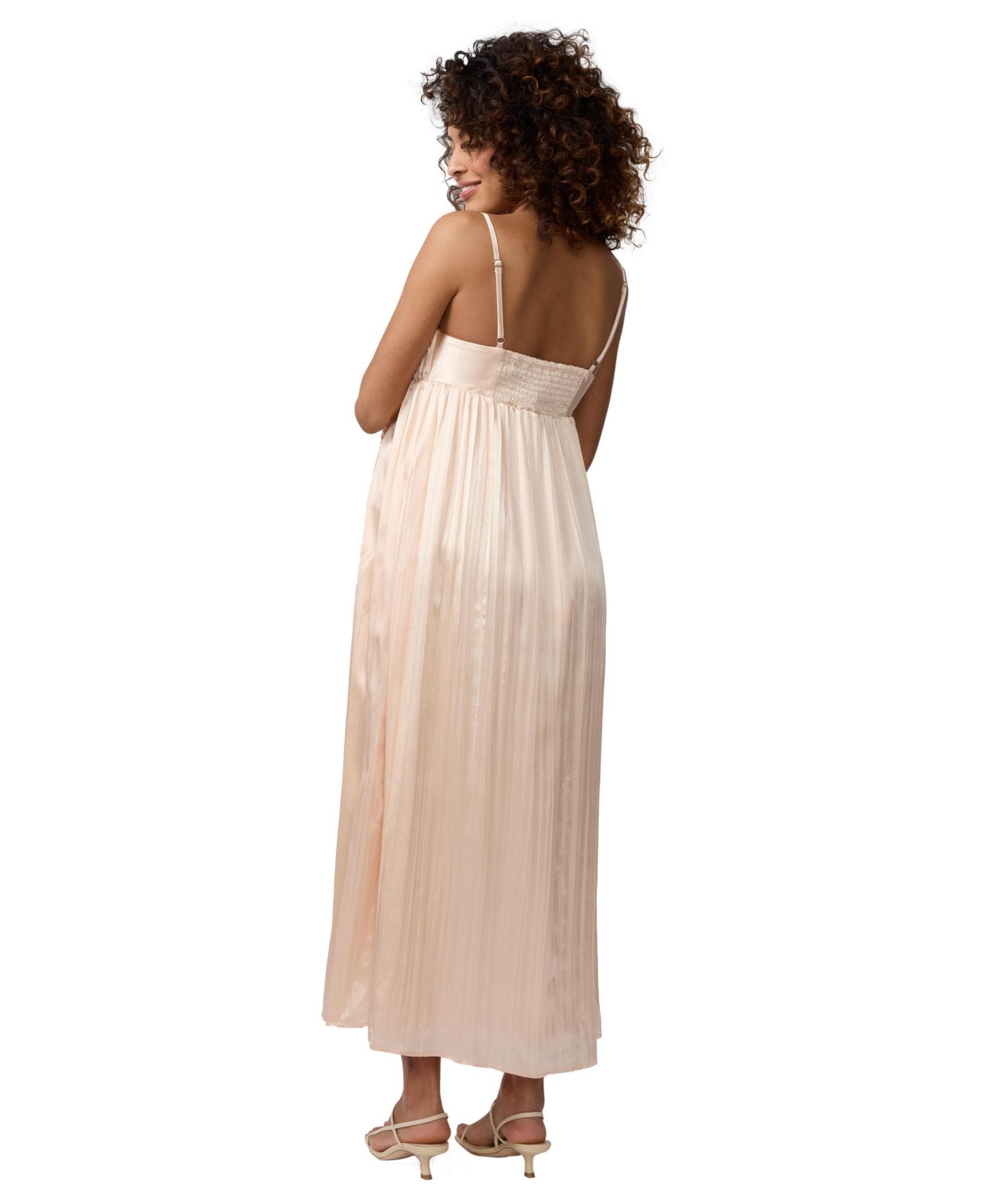 Women's Ingrid + Isabel Solid Satin Maxi, цвет: Персиковый — фото 3