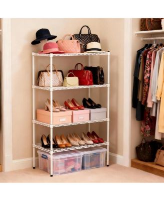4-Tier Adjustable Metal Wire Storage Rack