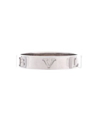 Pre-Owned Bvlgari B.zero1 Logo Ring - 18k white gold