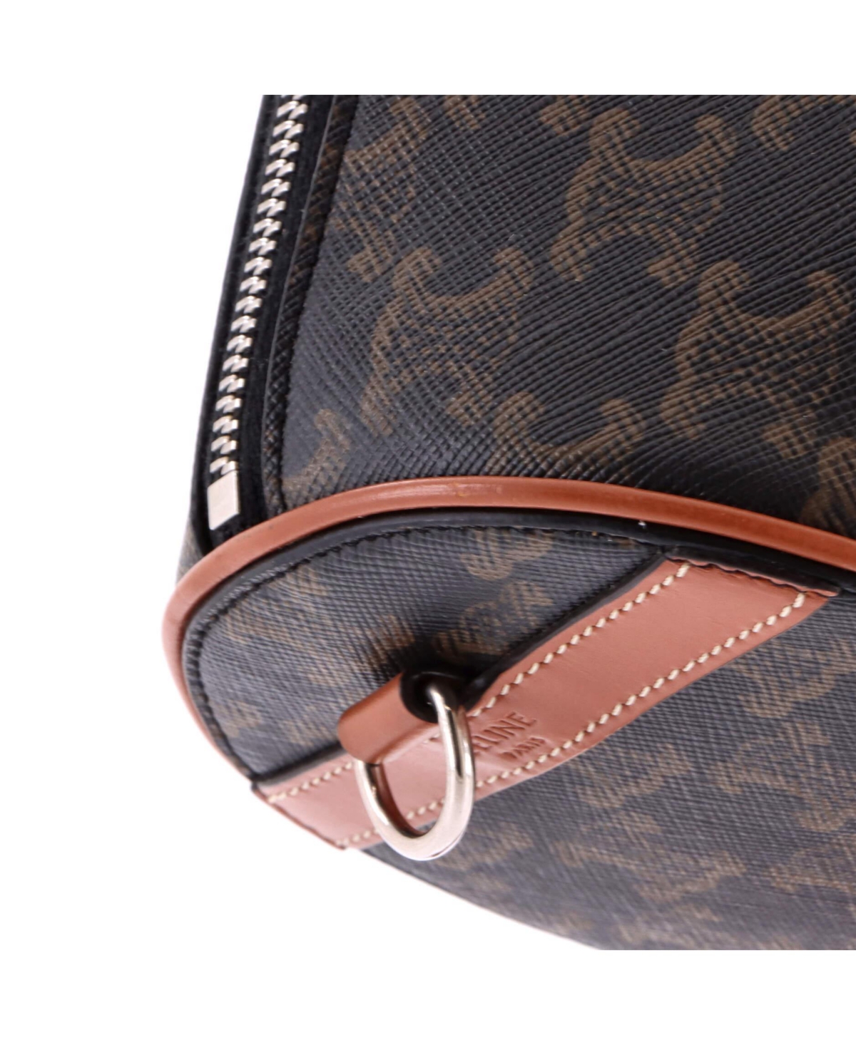 Pre-Owned Celine Logo Cylinder Bag Triomphe Coated Canva