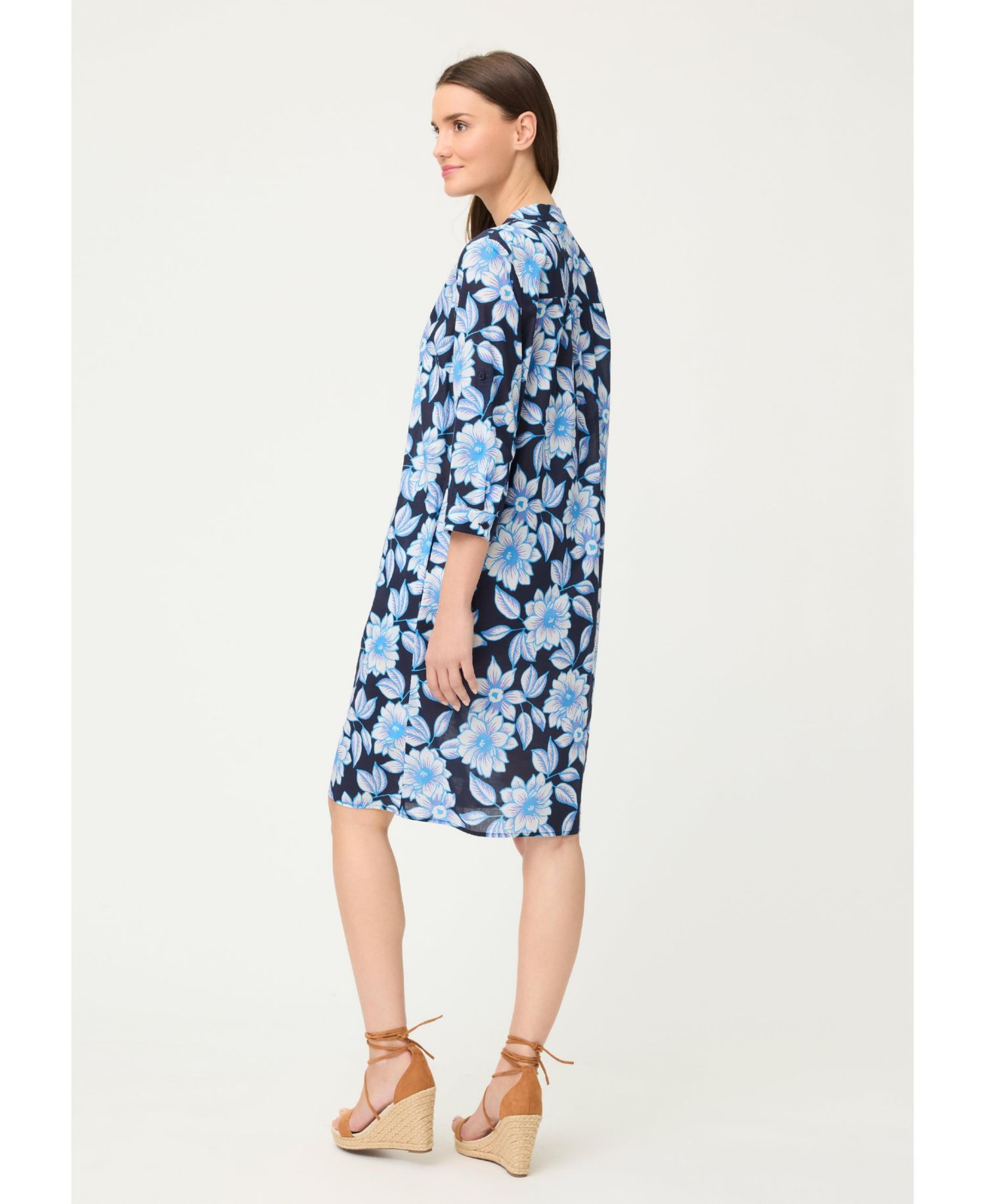 Women's Floral Tunic Shirt Dress