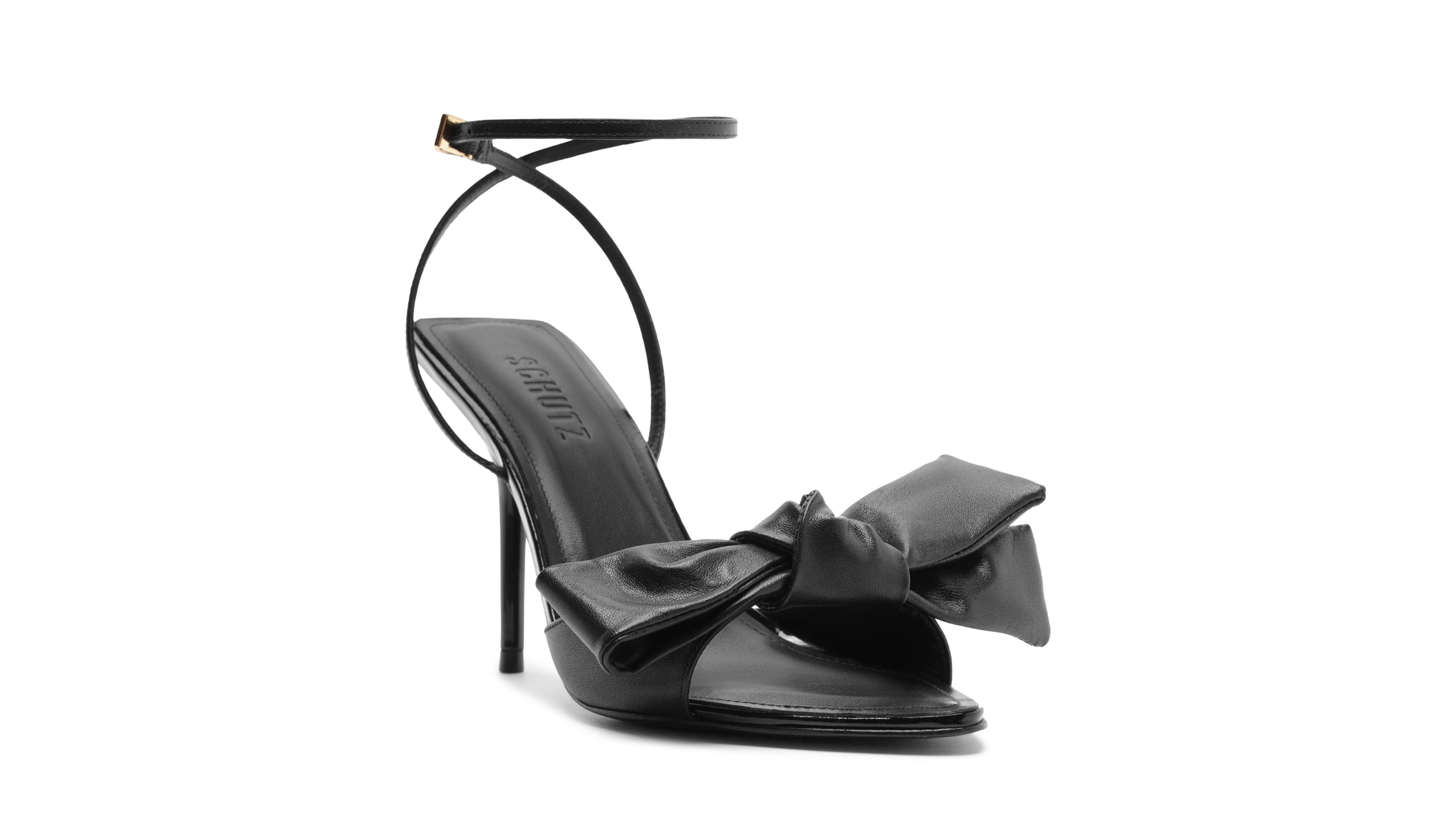 Schutz Women's Elodie Buckle Bow Pointed Toe Sandals