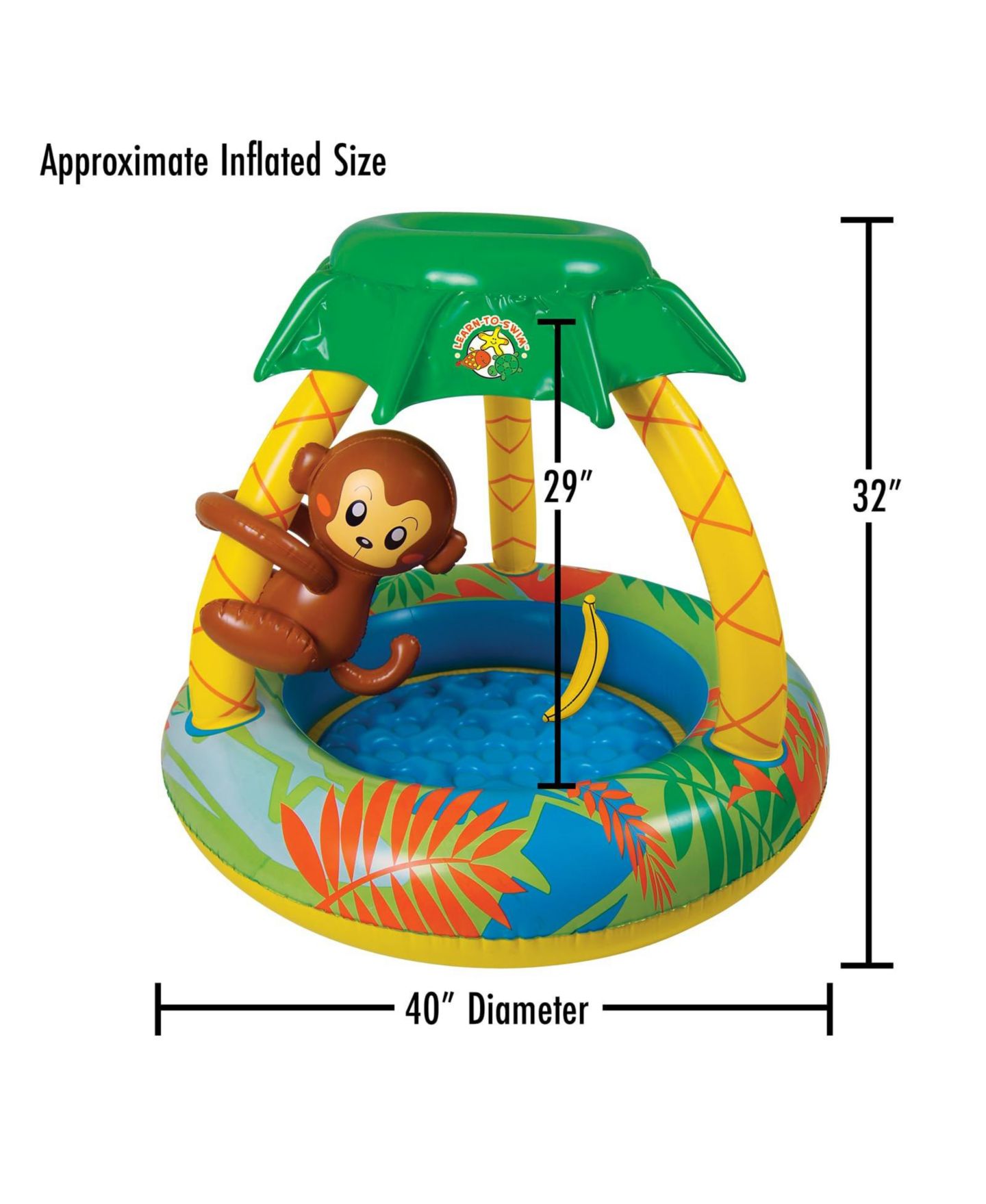 Детская игрушка GNUADZ Go Bananas Monkey Inflatable Kiddie Pool — фото 3