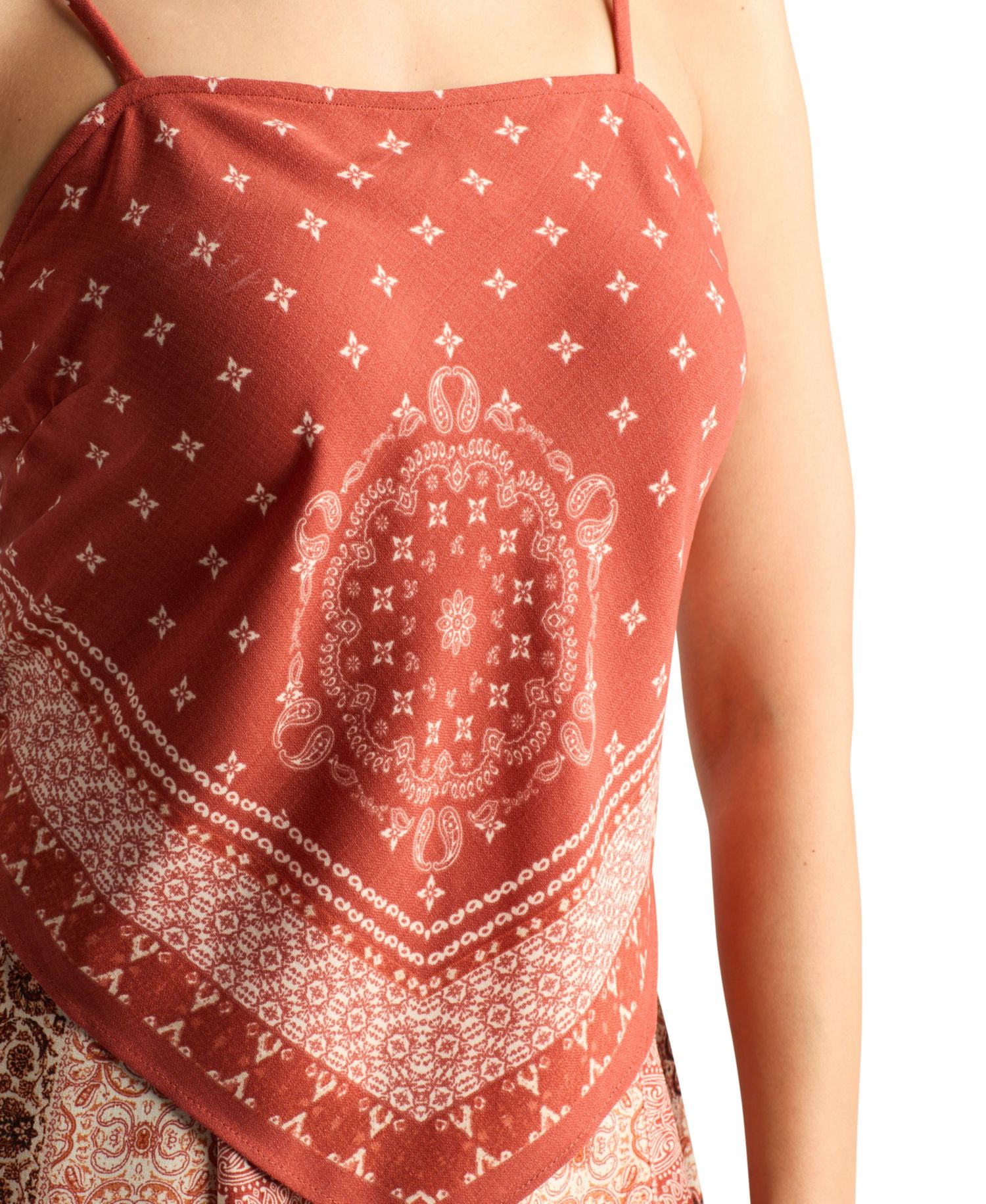 Women's Printed Square-Neck Cami Top