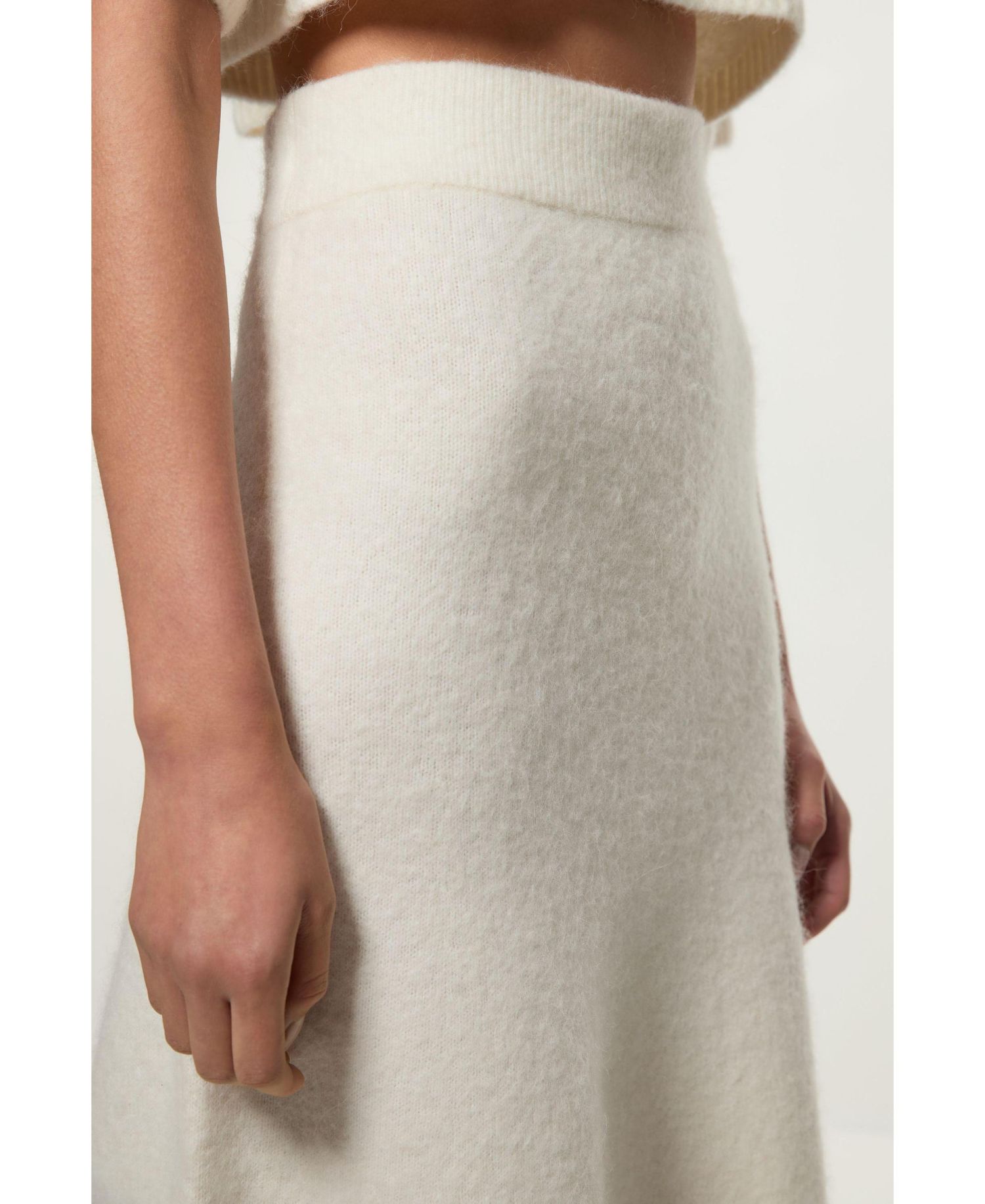 Women's Alpaca Wool Fluffy Full Knit Skirt