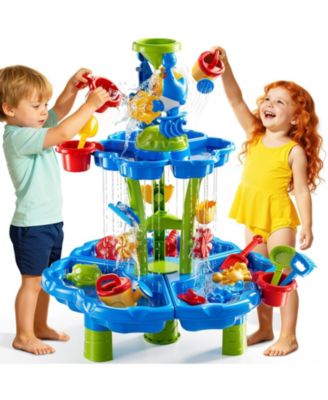 2-Tier Sand Water Table Kids Sensory Play Outdoor Toy