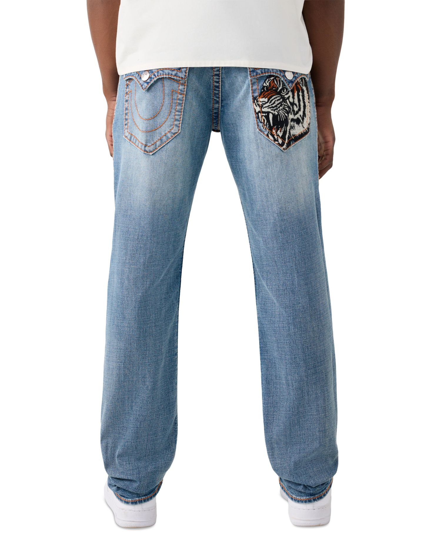 Men's Straight Tiger Big T Flap Jeans