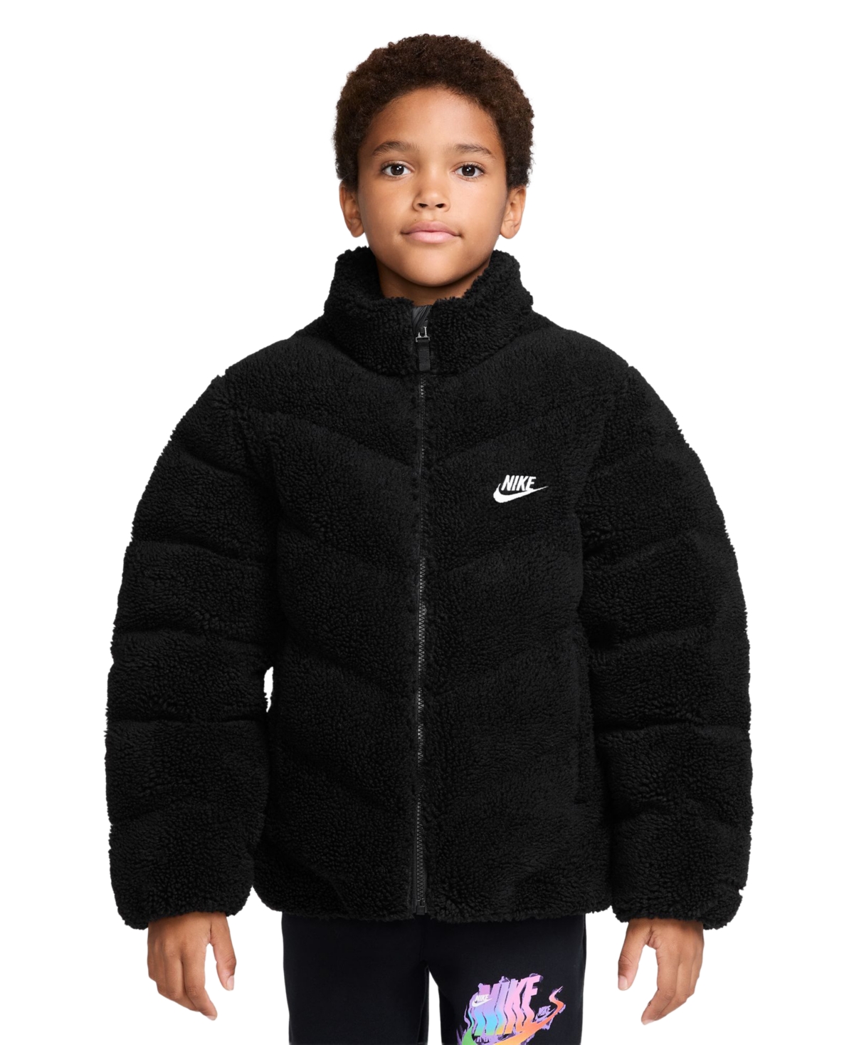 Nike Boys' 8-18 Sportswear Long-Sleeve Loose Puffer Jacket