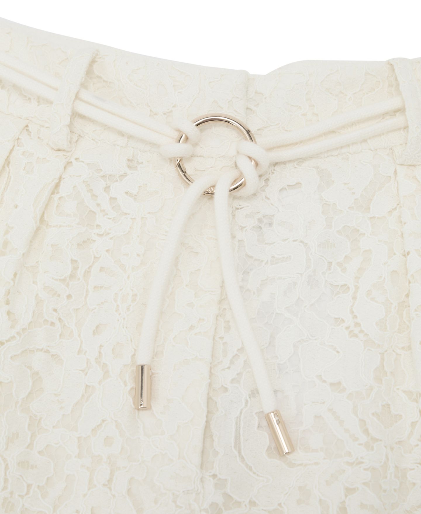Женские шорты REISS Rope-Belt Lace, цвет: Белый — фото 4