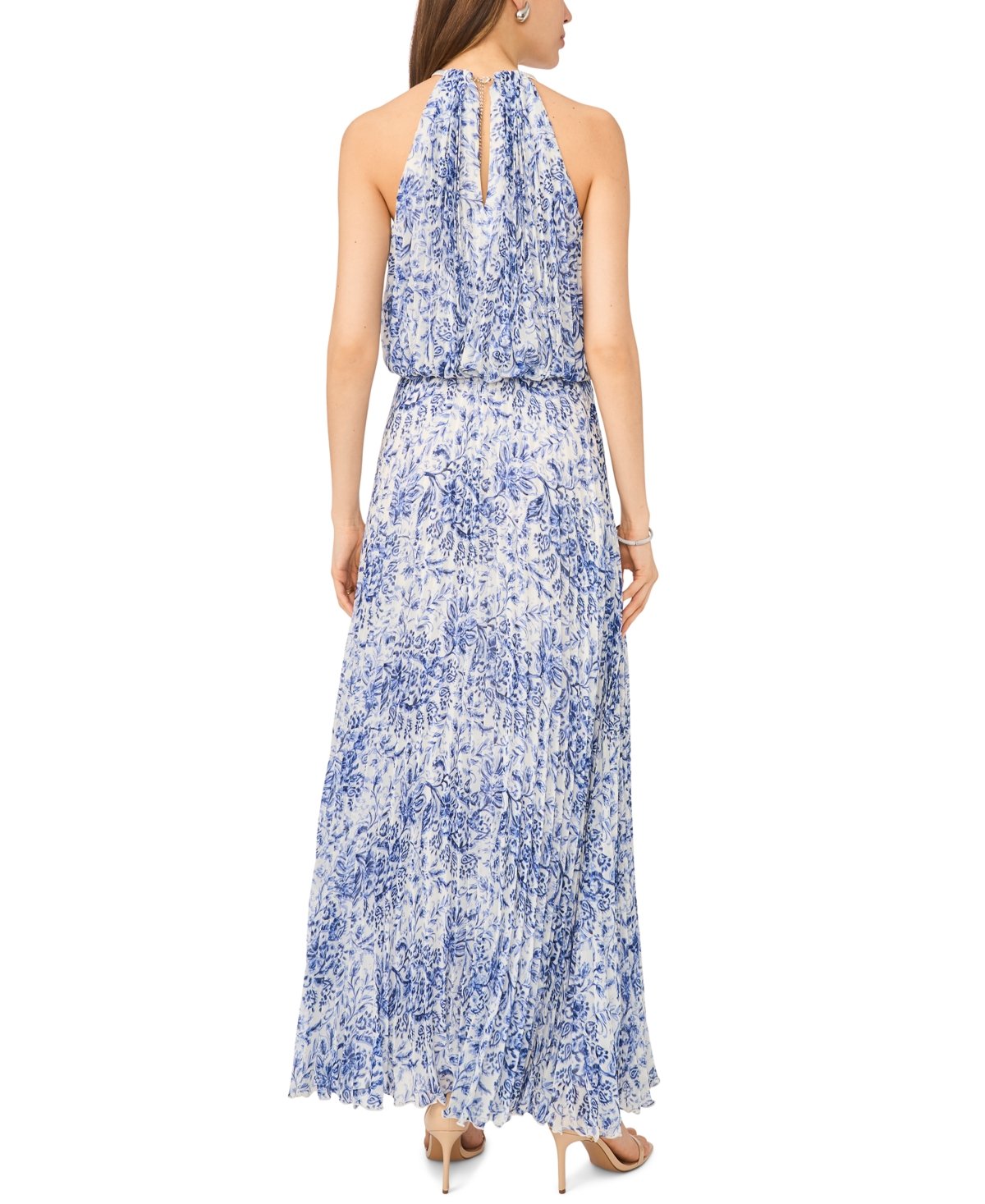 Msk Women's Halter Neck Bloused Maxi Dress