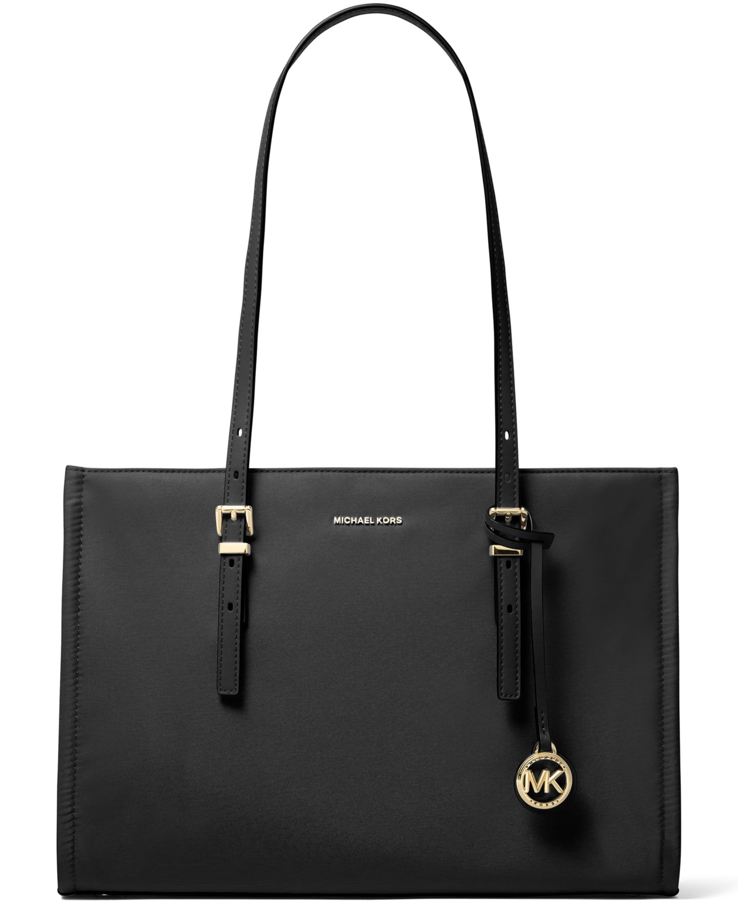 Женская сумка Michael Kors Zadie Medium East West Top Zip Tote Handbag, цвет: Чёрный — фото 1