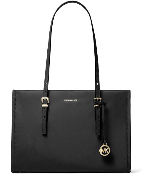 Женская сумка Michael Kors Zadie Medium East West Top Zip Tote Handbag, цвет: Чёрный