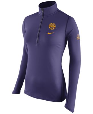 Nike - Women's LSU Tigers Tailgate Element Half-Zip Shirt