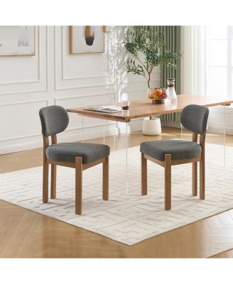 Dining Chairs Set of 2 Modern Fabric Upholstered Dining Room