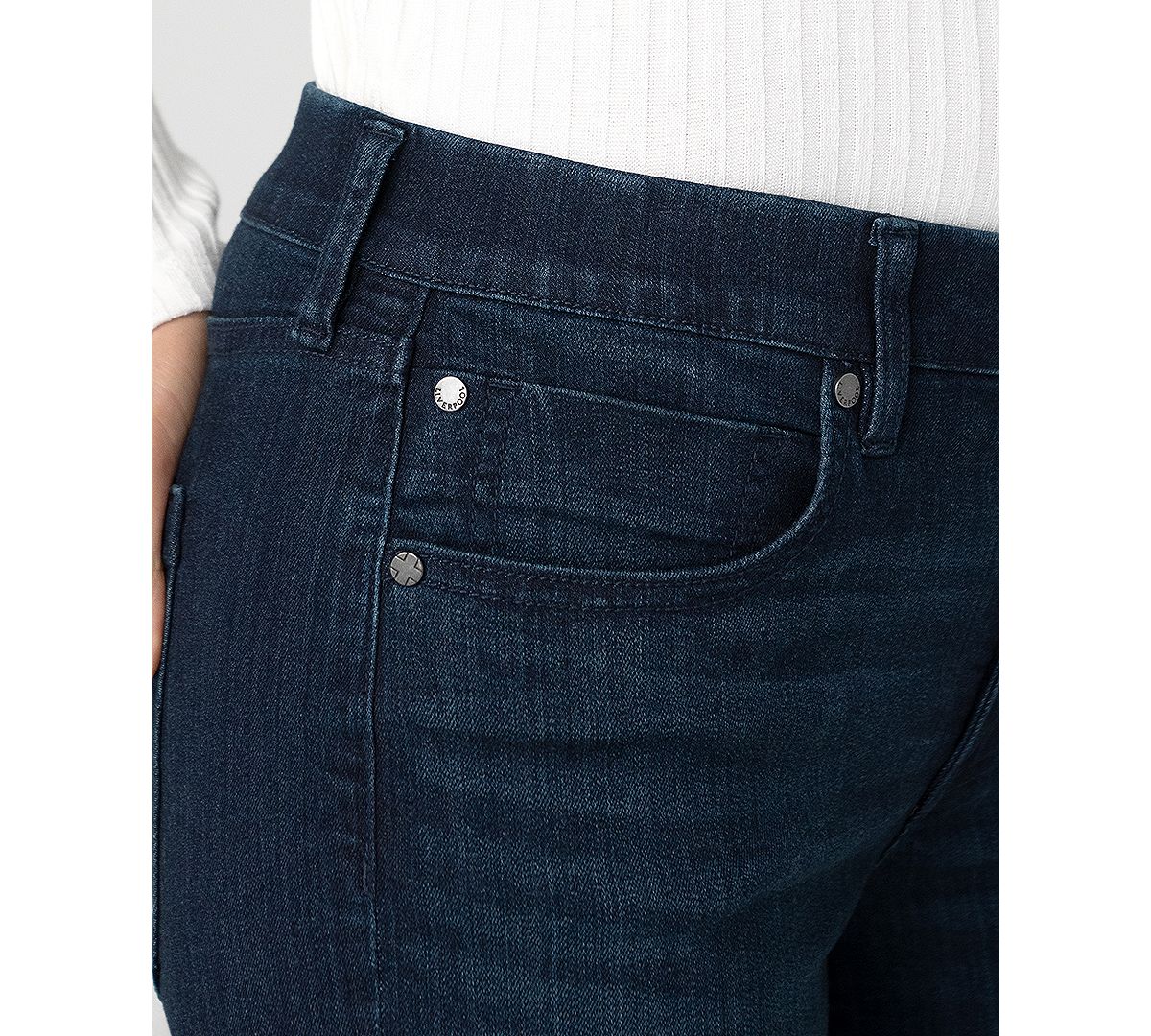 Liverpool Los Angeles Petite Low-Rise Comfort Waist Straight-Leg Jeans view 4 — MAYCSS fashion products