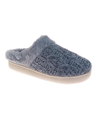 Women s Knit House Slippers, Plush Lined Slip On