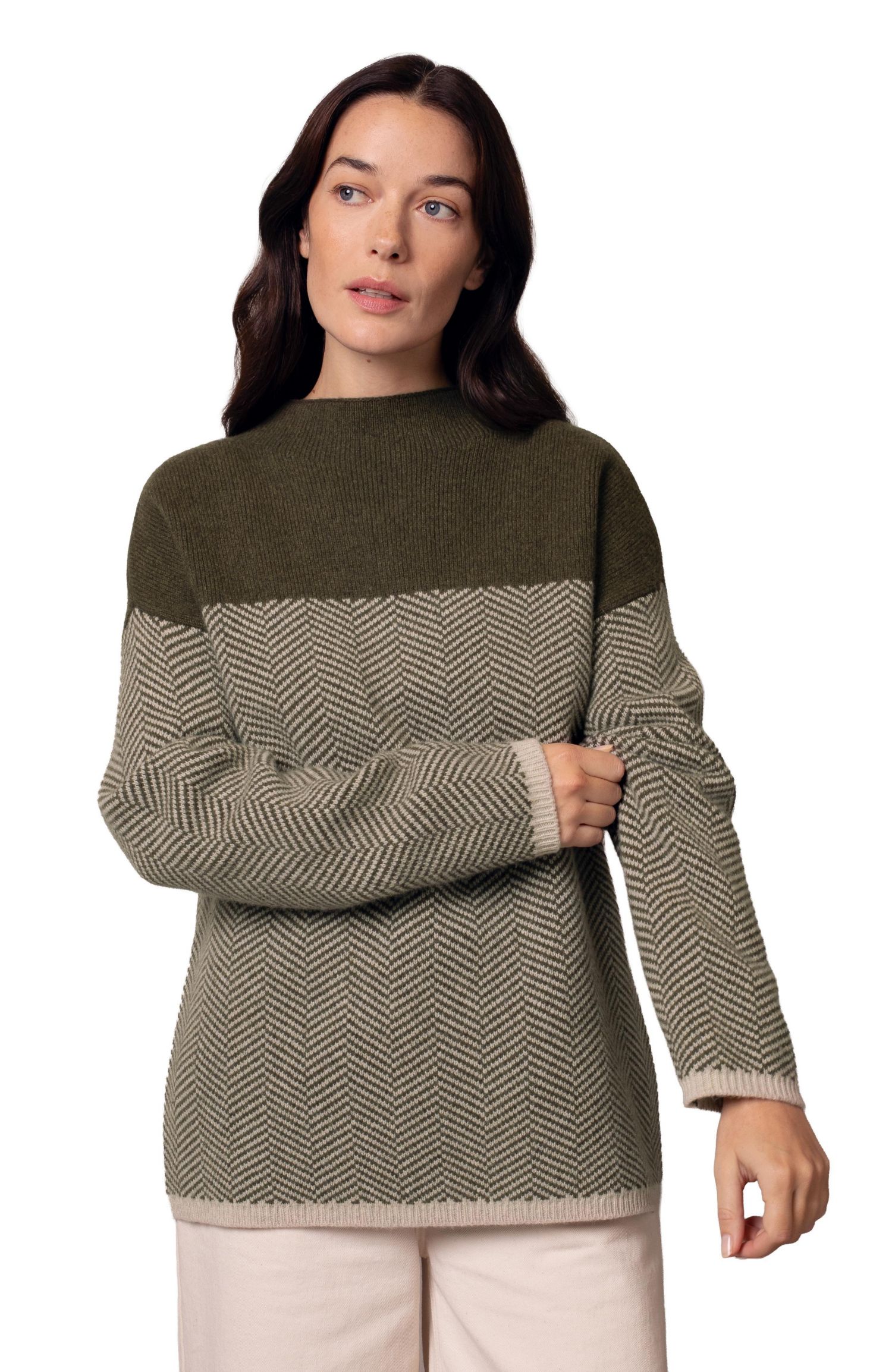 Women's Celtic and Co. Felted Funnel Neck Sweater