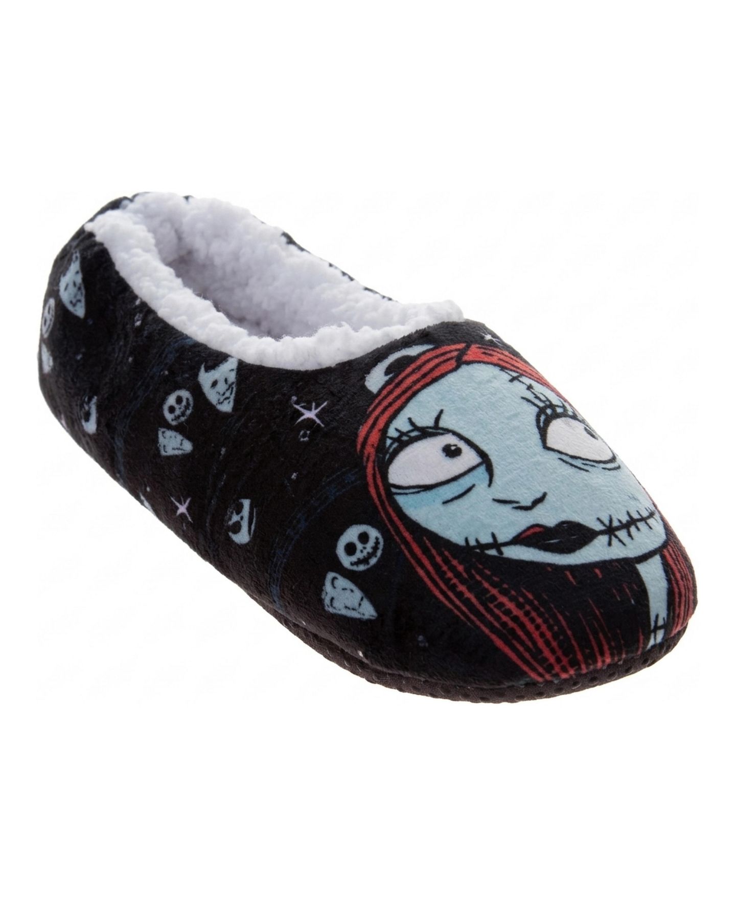 Женские тапочки Disney Nightmare Before Christmas Slippers, Jack and Sally Cushioned Plush Home Wear, Warm Indoor House — фото 1