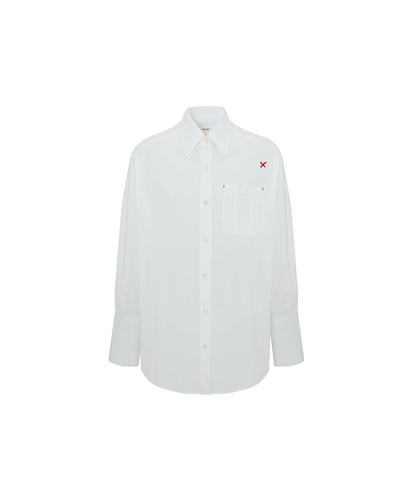 Женская рубашка PCFG Cotton Oversized, цвет: Белый — фото 5