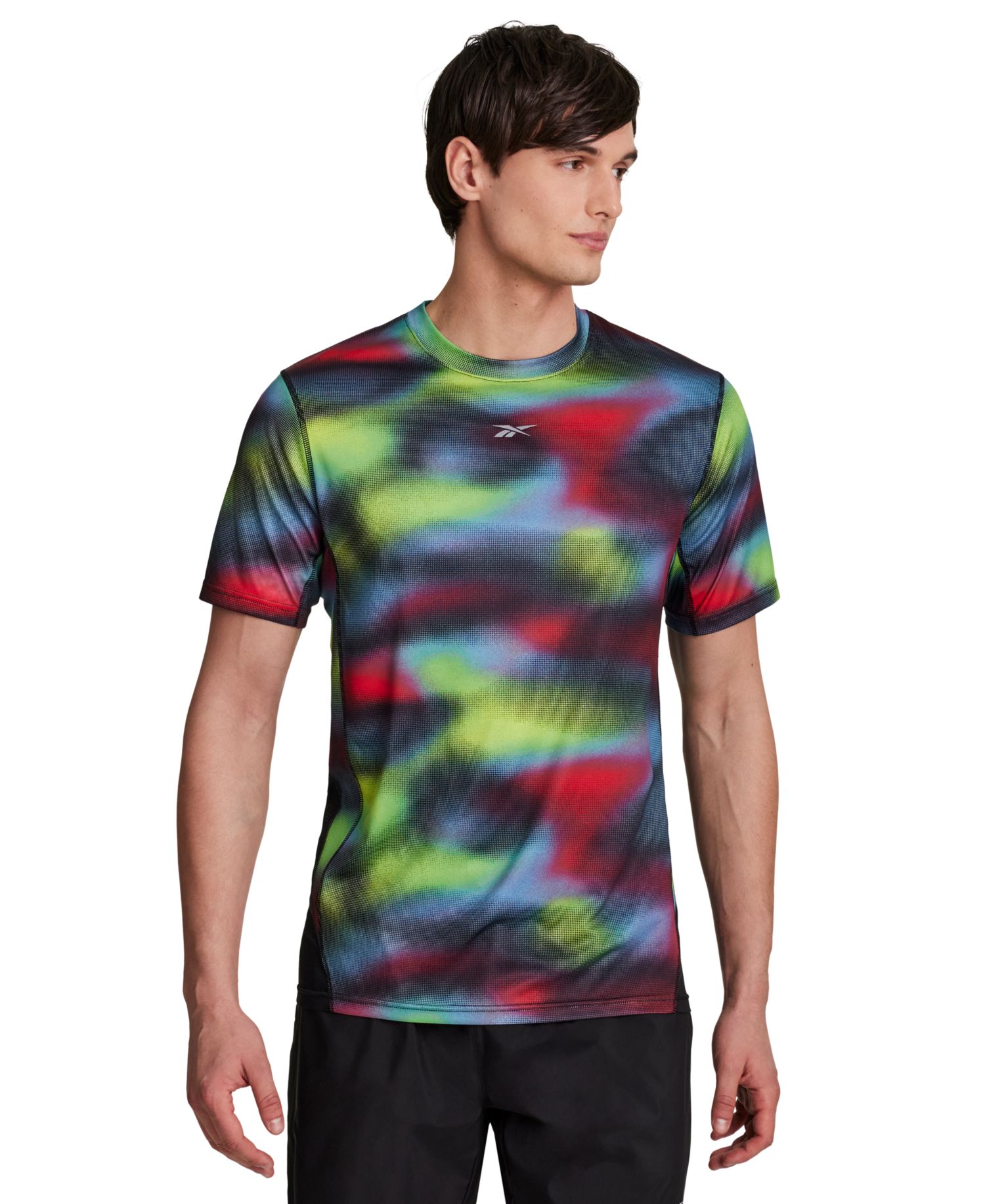 Men's Run Distort All Over Print Speed Crewneck T-Shirt