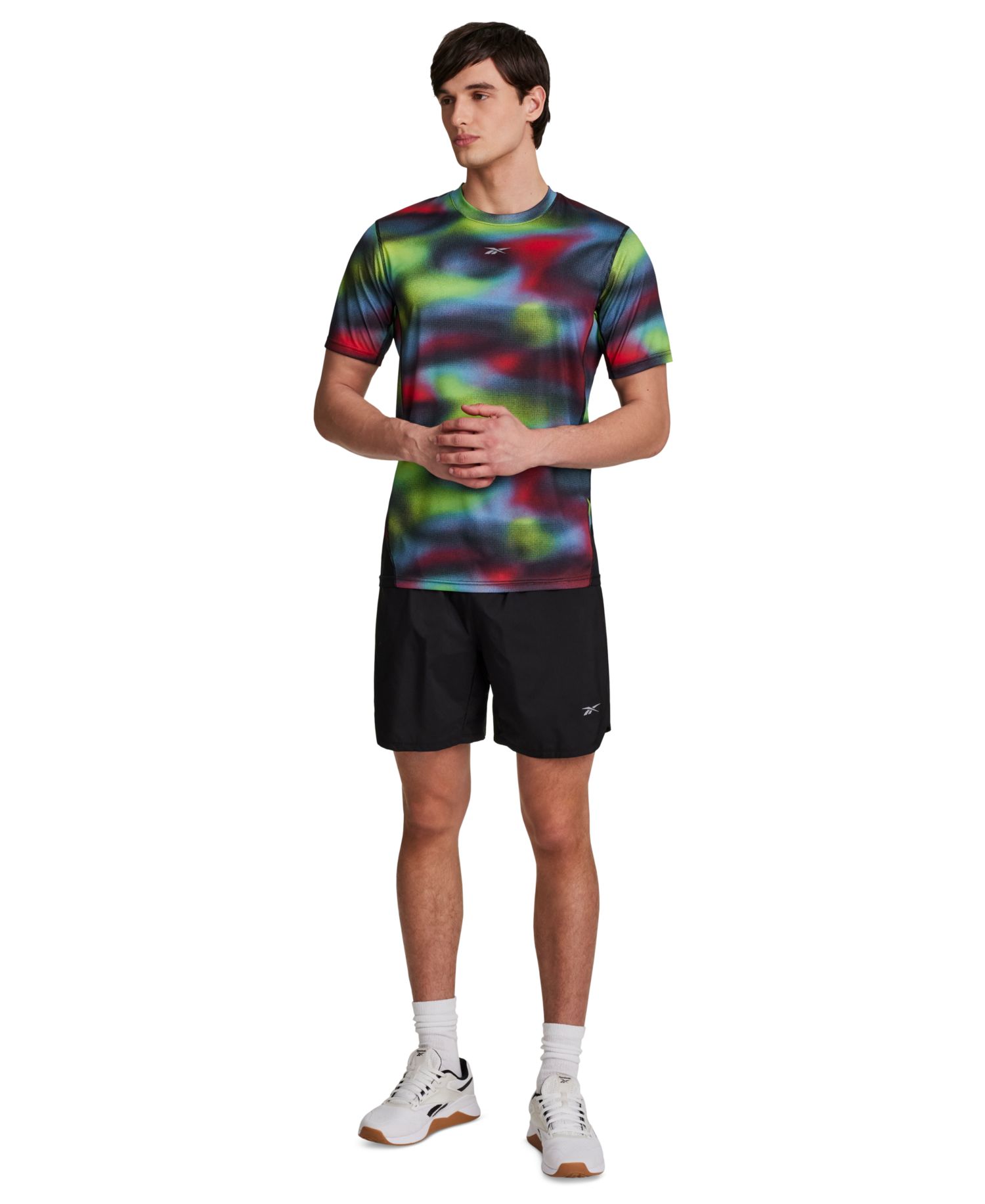 Men's Run Distort All Over Print Speed Crewneck T-Shirt