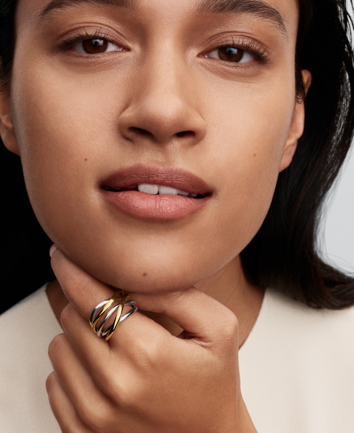 Pandora Two-Tone Entwined Band Ring