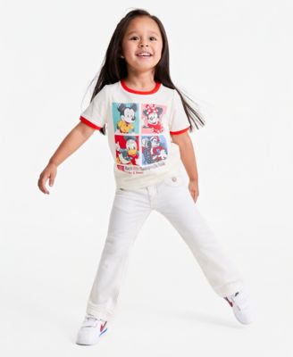 Toddler & Little Girls' 2T-6X Mickey & Friends Graphic Short-Sleeve Top and Pants, 2-Piece Set