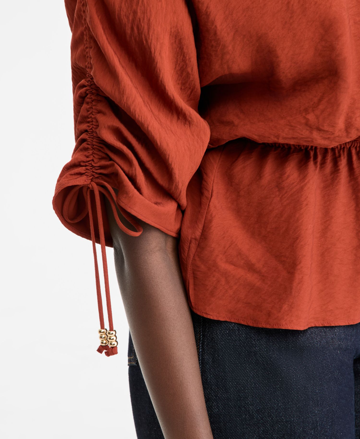 Women's Short-Sleeve Faux Wrap Peplum Top