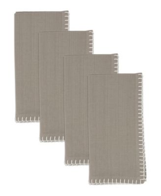 Whip Stitched Cotton Napkins, Set of 4