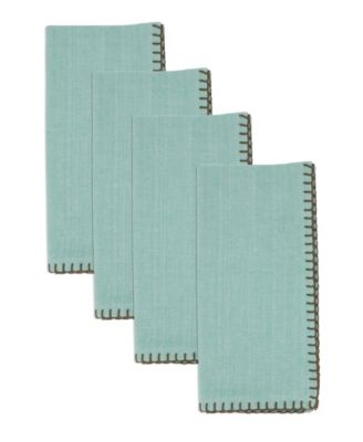 Whip Stitched Cotton Napkins, Set of 4