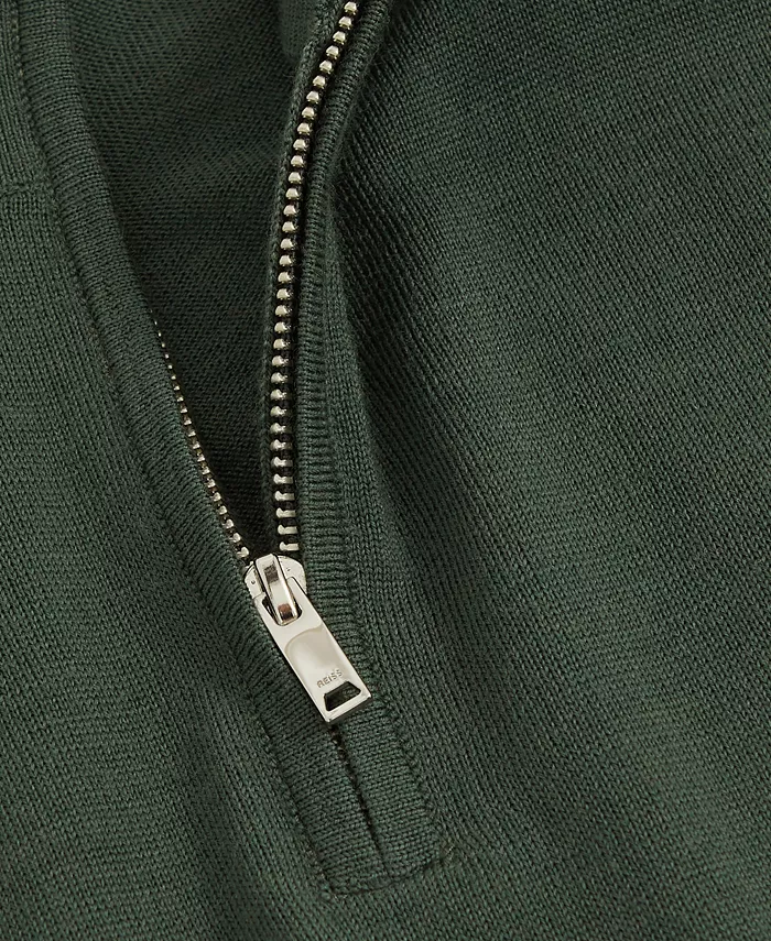 Men's Blackhall Half Zip Funnel Merino Wool Jumper Sweater - thumbnail 4