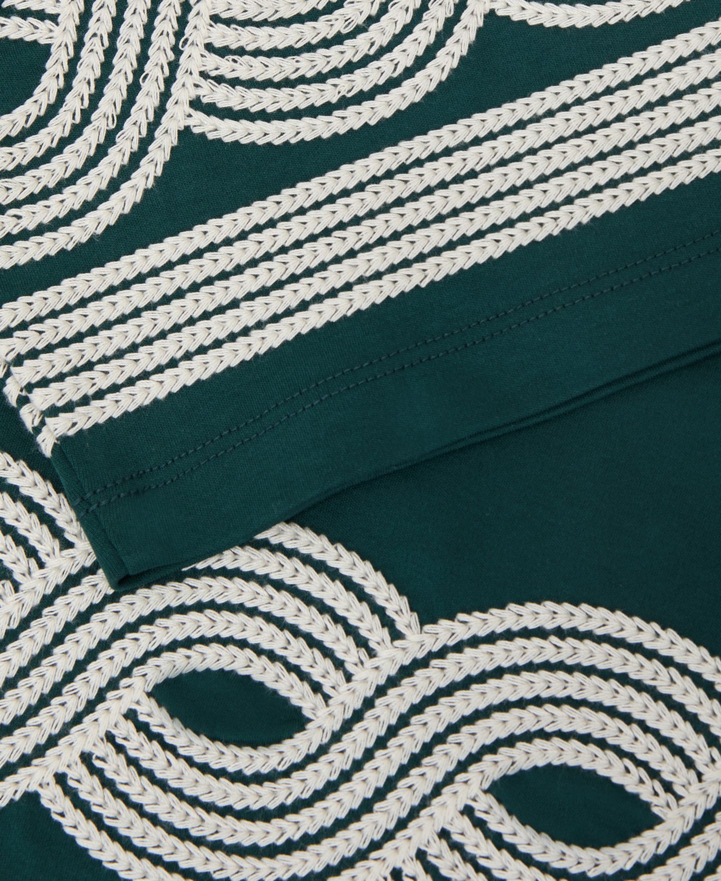 Мужская рубашка REISS Arden Embroidered Cuban, цвет: Мягкий шалфейный зелёный — фото 4
