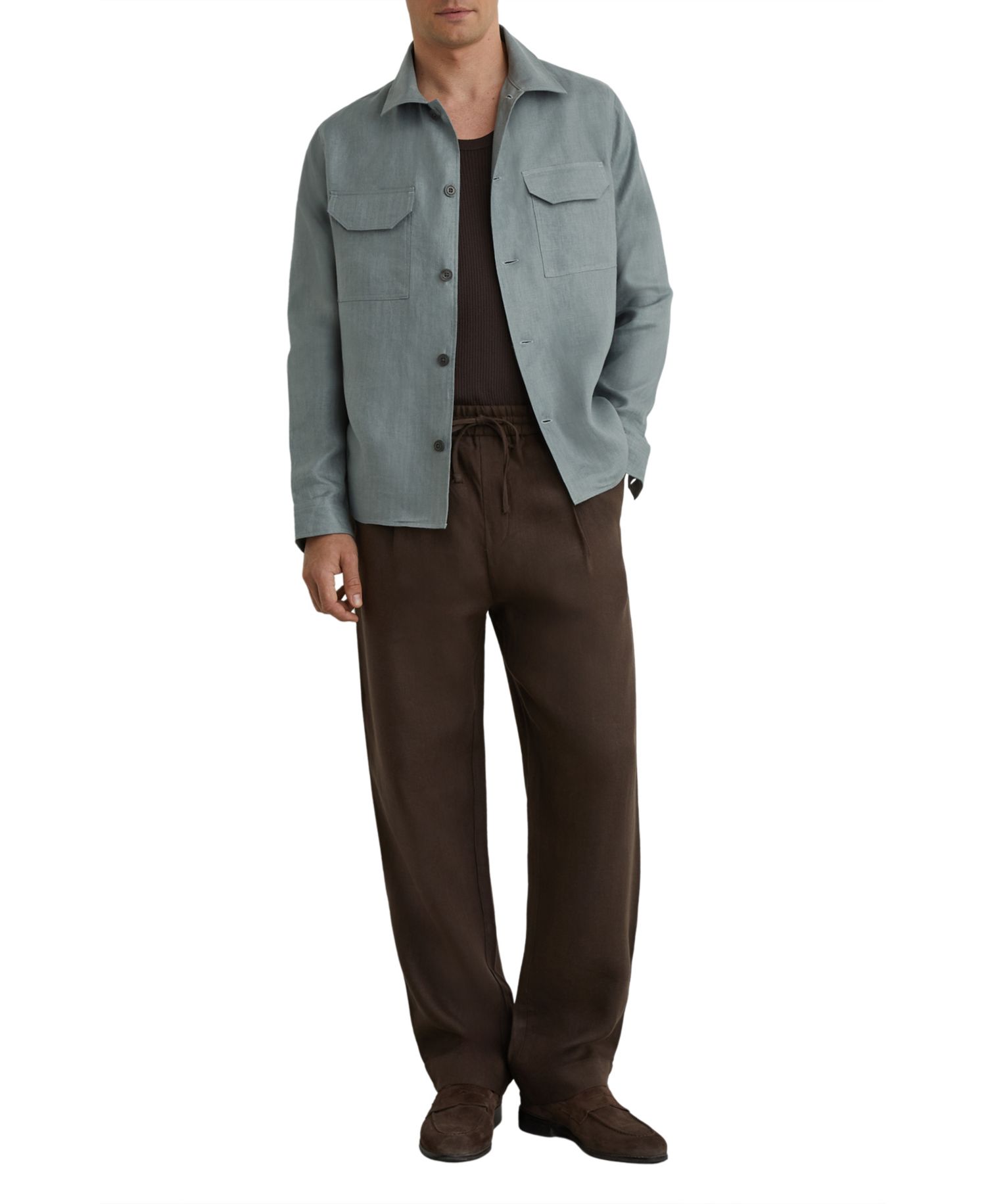 Men's Polasio Herringbone Stripe Overshirt