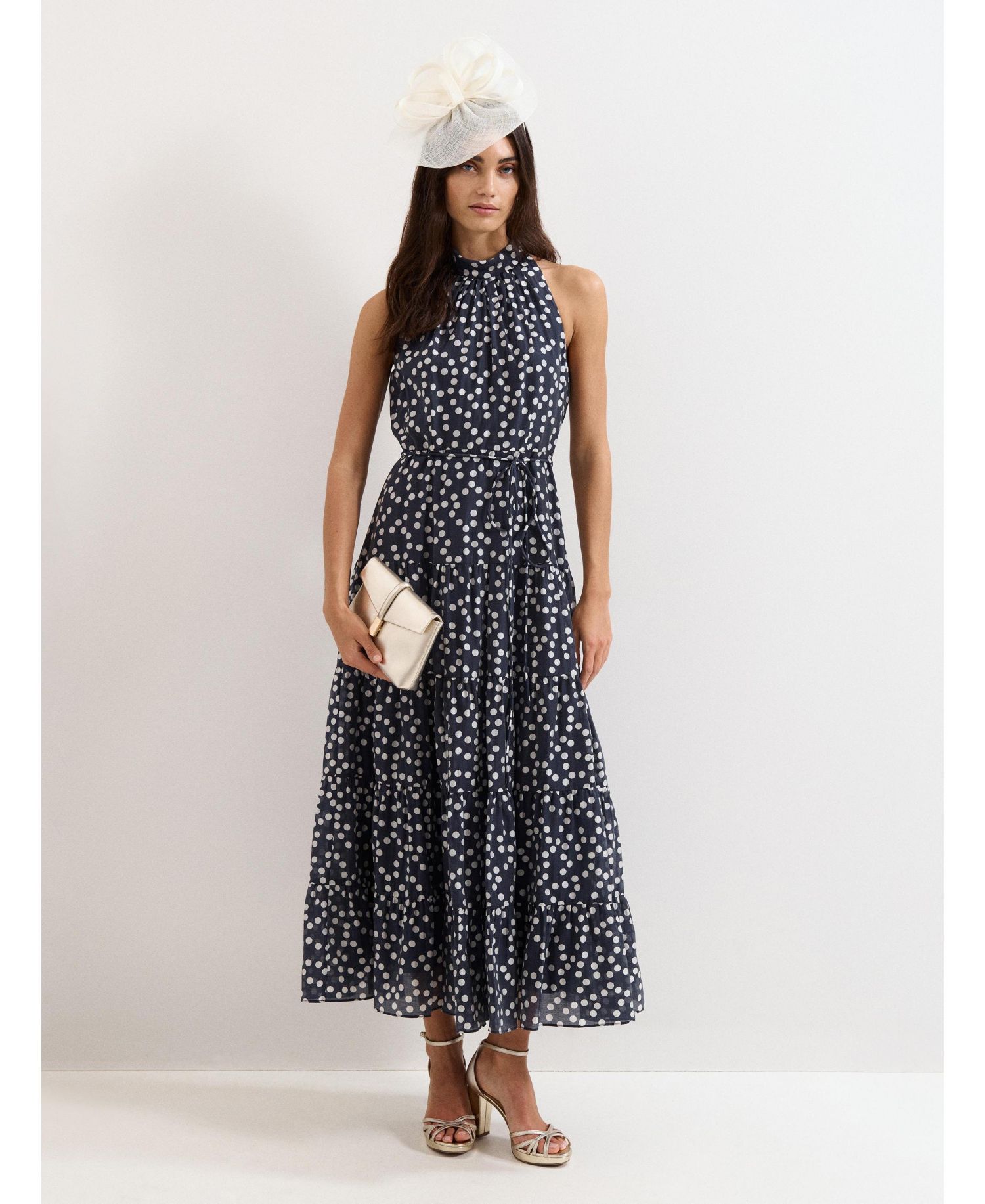 Women's Nita Navy Spot Maxi