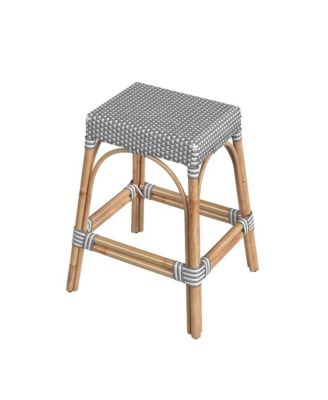 Robias Rectangular Rattan 24.5" Counter Stool